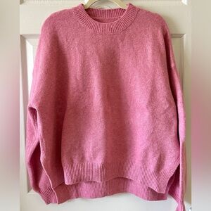 Amazon Bubblegum Pink Crewneck Sweater, Size Large